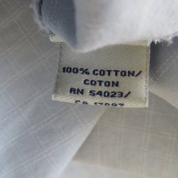 Old Navy* Men's Short Sleeve Button Down Curved Hem Checkered Shirt~ Size Large - Picture 5 of 11